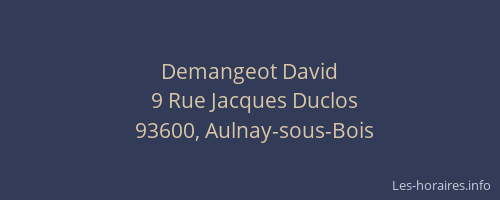 Demangeot David