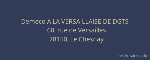 Demeco A LA VERSAILLAISE DE DGTS