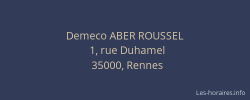 Demeco ABER ROUSSEL