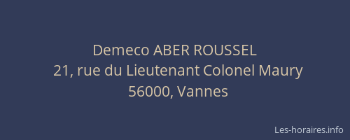 Demeco ABER ROUSSEL