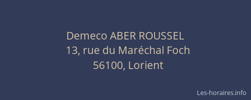 Demeco ABER ROUSSEL