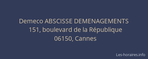 Demeco ABSCISSE DEMENAGEMENTS