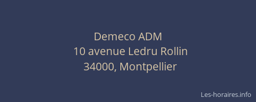 Demeco ADM