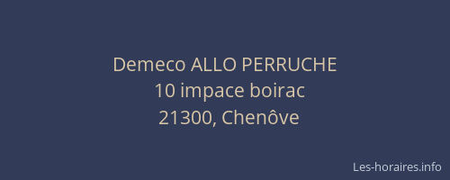 Demeco ALLO PERRUCHE