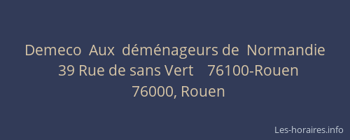 Demeco  Aux  déménageurs de  Normandie