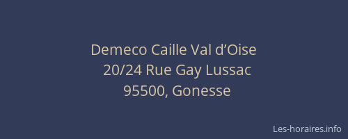 Demeco Caille Val d’Oise