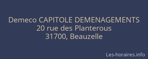 Demeco CAPITOLE DEMENAGEMENTS