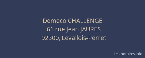 Demeco CHALLENGE