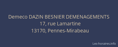Demeco DAZIN BESNIER DEMENAGEMENTS