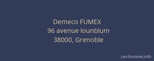 Demeco FUMEX