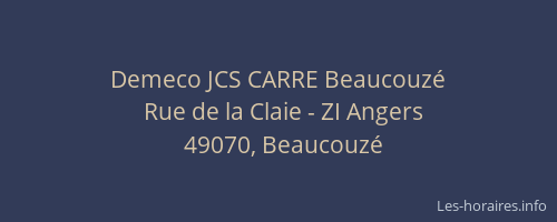 Demeco JCS CARRE Beaucouzé