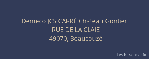 Demeco JCS CARRÉ Château-Gontier