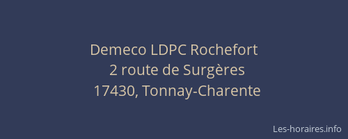 Demeco LDPC Rochefort