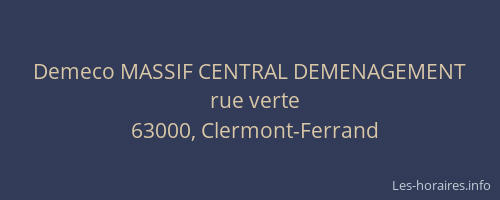 Demeco MASSIF CENTRAL DEMENAGEMENT