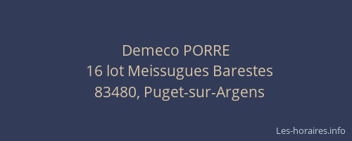 Demeco PORRE