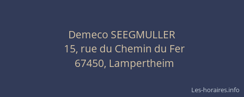 Demeco SEEGMULLER