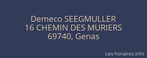 Demeco SEEGMULLER