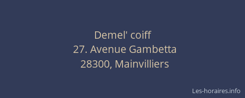 Demel' coiff