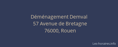 Déménagement Demval
