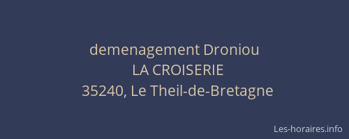 demenagement Droniou