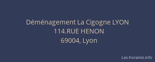 Déménagement La Cigogne LYON