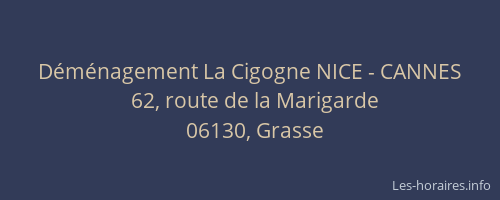 Déménagement La Cigogne NICE - CANNES