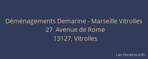Déménagements Demarine - Marseille Vitrolles