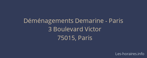 Déménagements Demarine - Paris