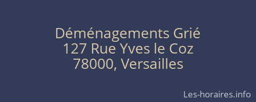 Déménagements Grié