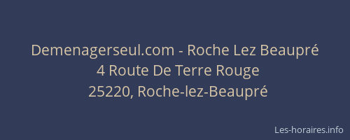 Demenagerseul.com - Roche Lez Beaupr&eacute;