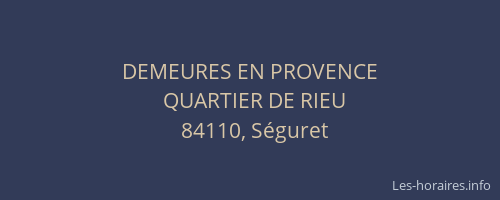 DEMEURES EN PROVENCE