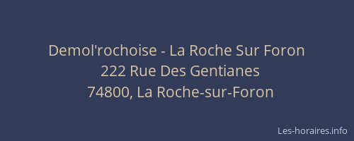 Demol'rochoise - La Roche Sur Foron
