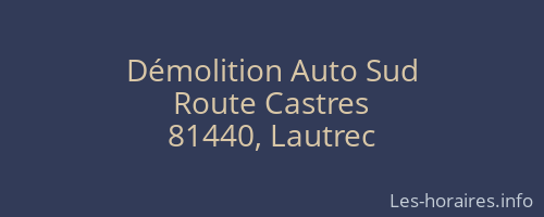 Démolition Auto Sud