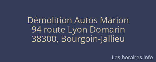 Démolition Autos Marion