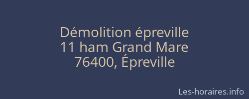 Démolition épreville