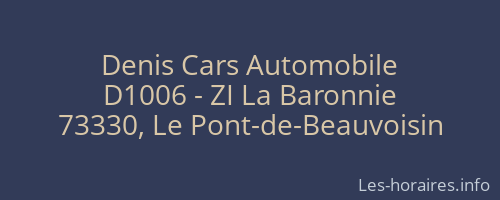 Denis Cars Automobile