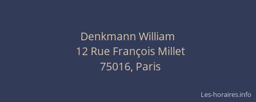 Denkmann William