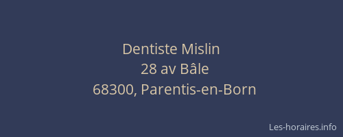 Dentiste Mislin