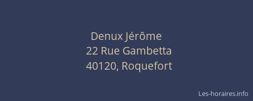 Denux Jérôme