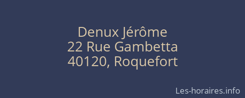 Denux Jérôme