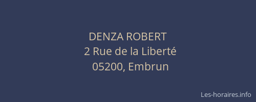 DENZA ROBERT