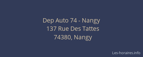 Dep Auto 74 - Nangy