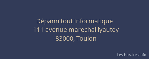 Dépann'tout Informatique