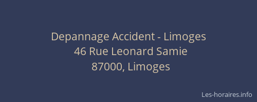 Depannage Accident - Limoges