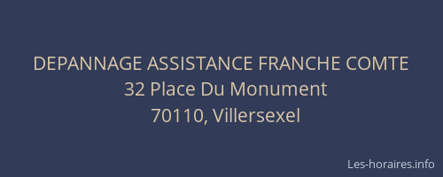 DEPANNAGE ASSISTANCE FRANCHE COMTE