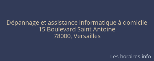 Dépannage et assistance informatique à domicile