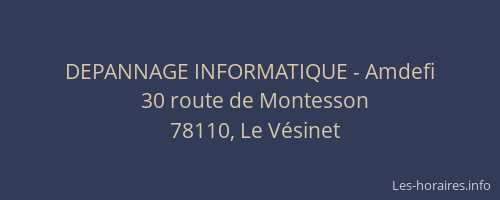 DEPANNAGE INFORMATIQUE - Amdefi