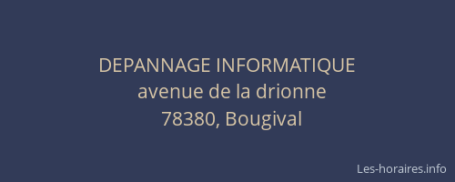 DEPANNAGE INFORMATIQUE