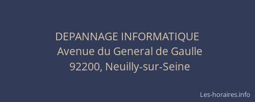 DEPANNAGE INFORMATIQUE