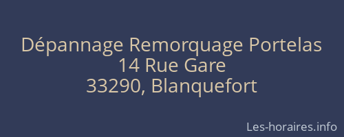 Dépannage Remorquage Portelas